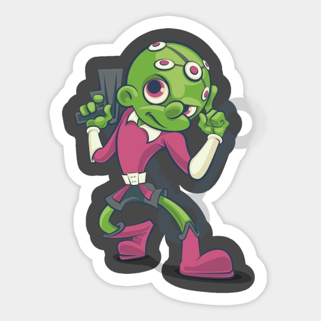 Old Timey Bainiac Sticker by majanation